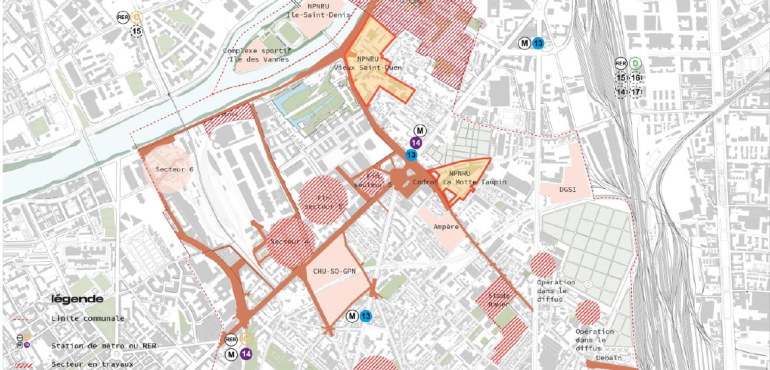 Cartographie SEQUANO Transformations en cours St Ouen